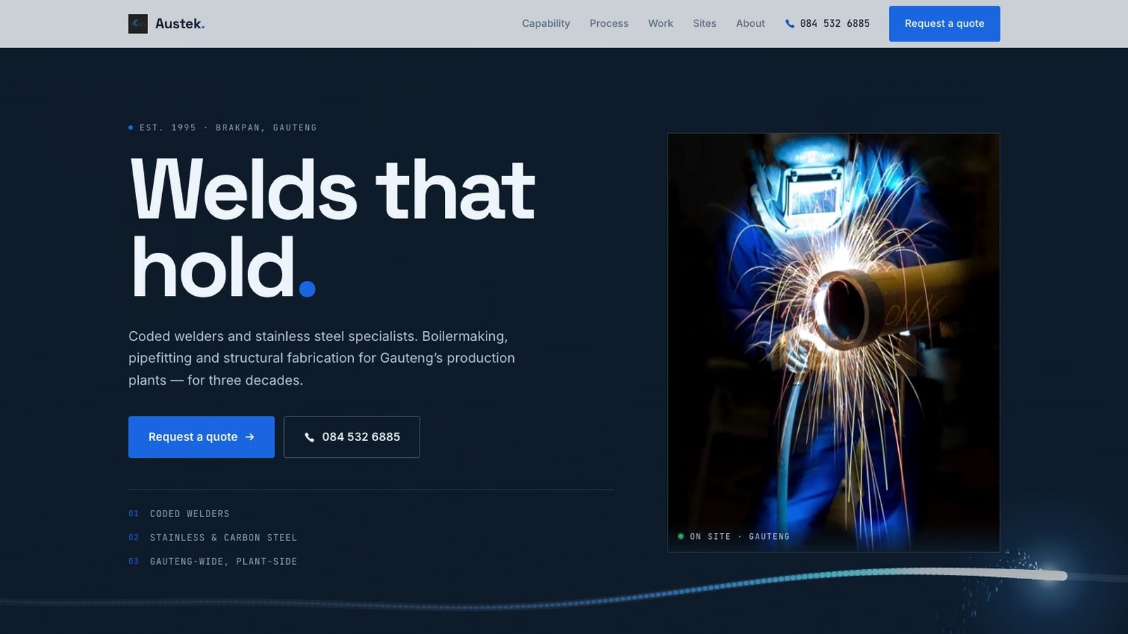 Austek Engineering website by Position Xero